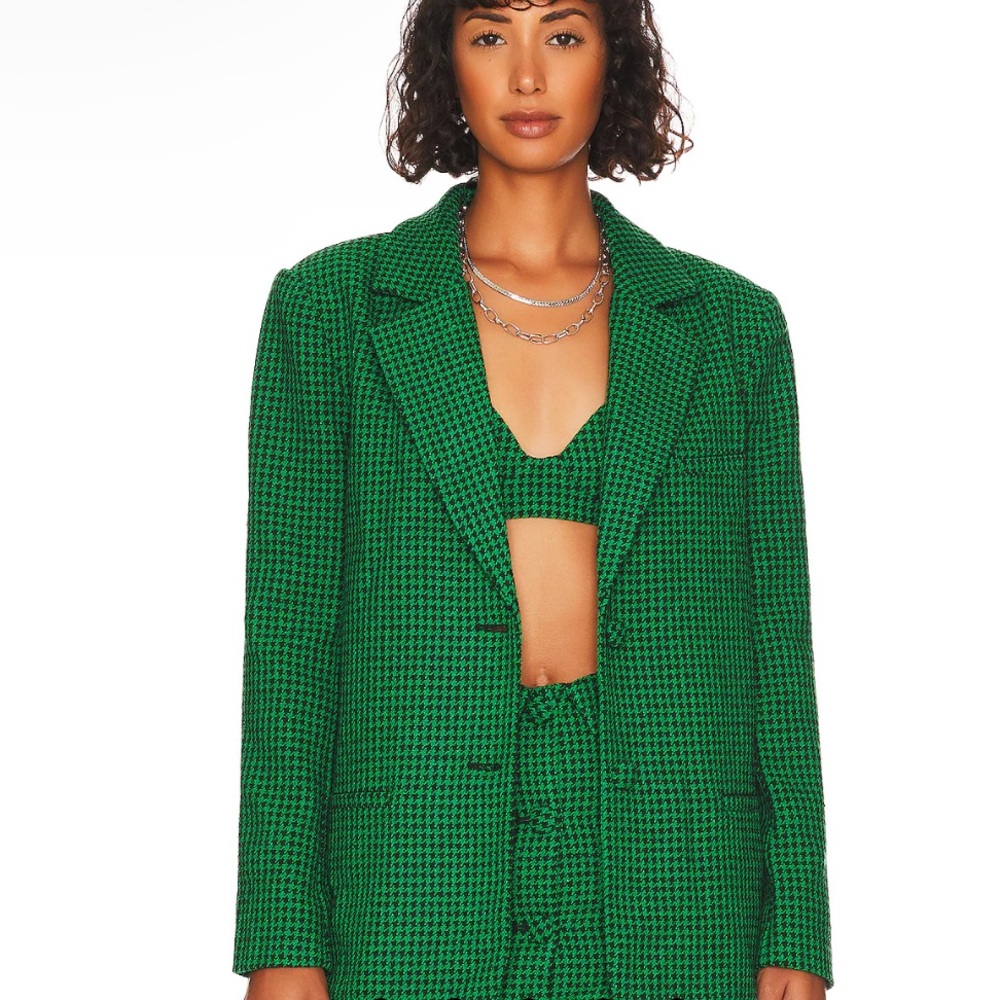 LOVERS AND FRIENDS Avery Blazer in Green & Black